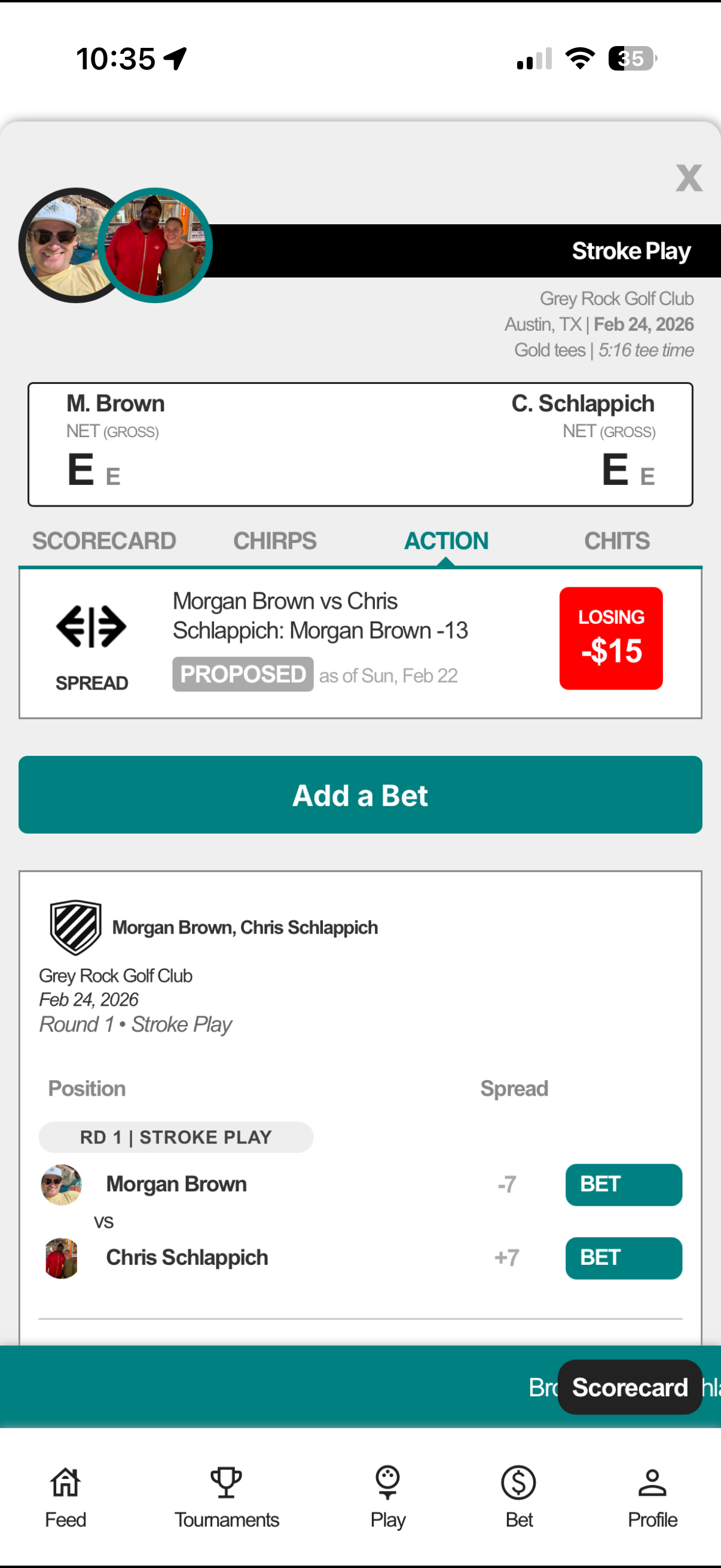 Put your money where your swing is.